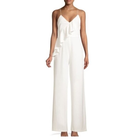 Alice + Olivia Keeva Ruffle White Jumpsuit | 12